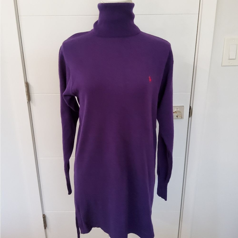 Ralph Lauren Blue Label Wool/Cashmere Knit Turtleneck Sweater Tunica Size S